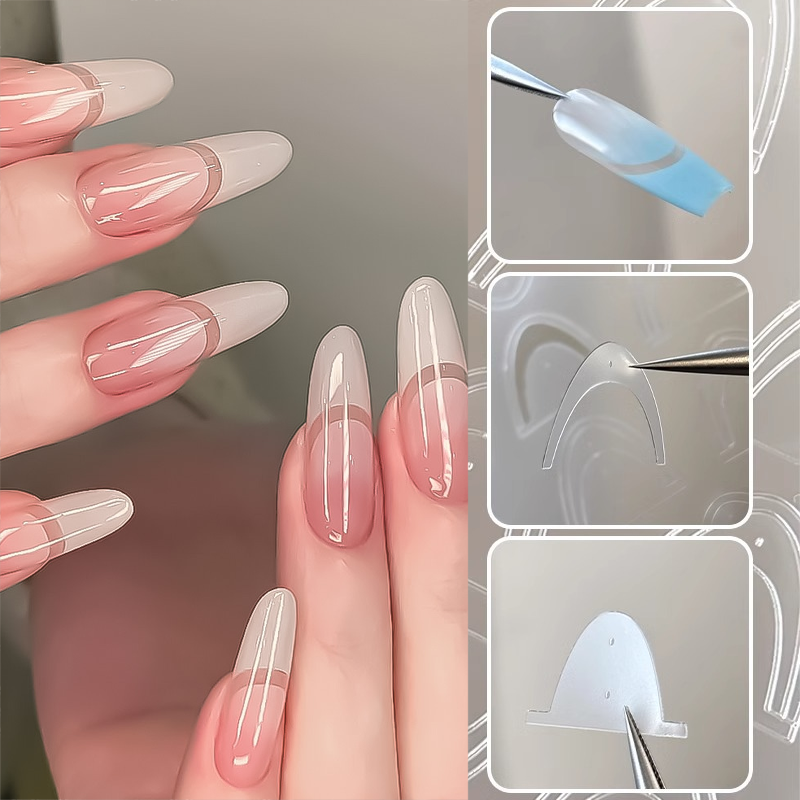 1pcs French Tip Guide Hollow G – Striping Tape Nail recenzja i cena