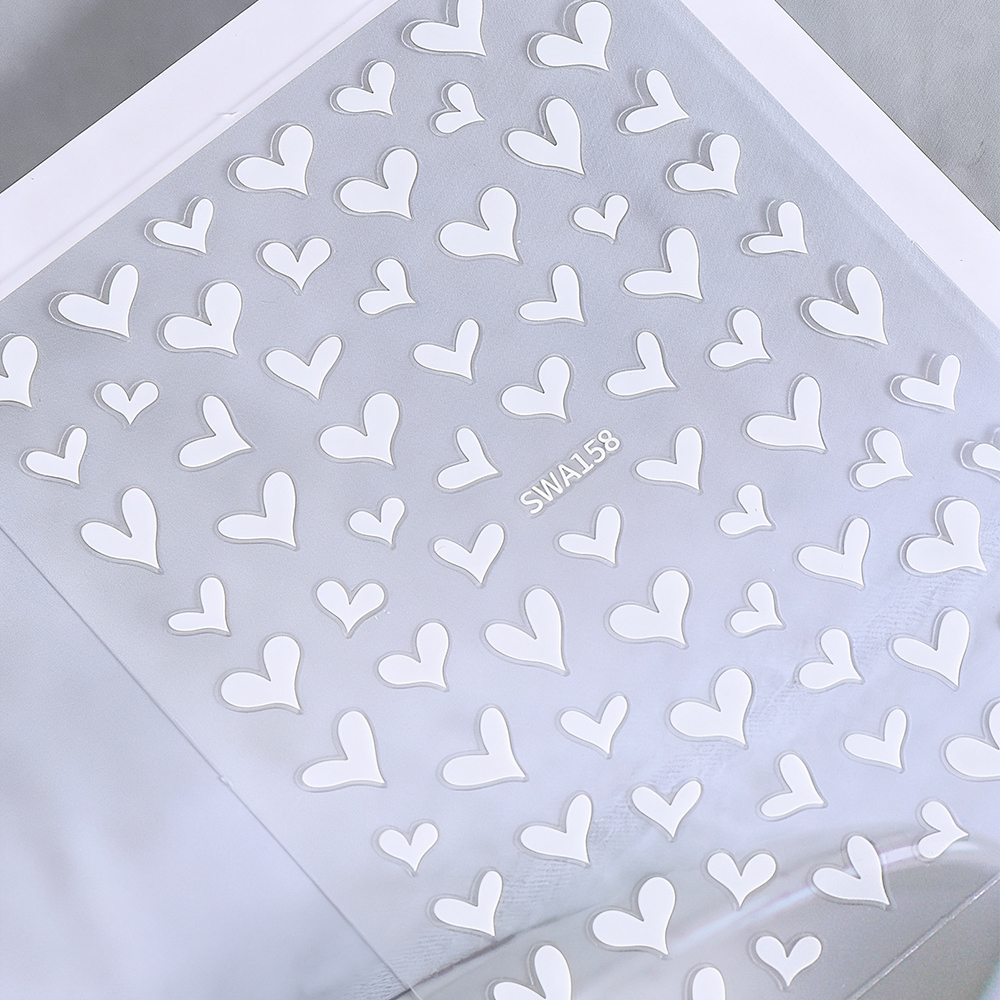 3D White Heart Valentine's Day – Nail Art Valentines Day recenzja i cena
