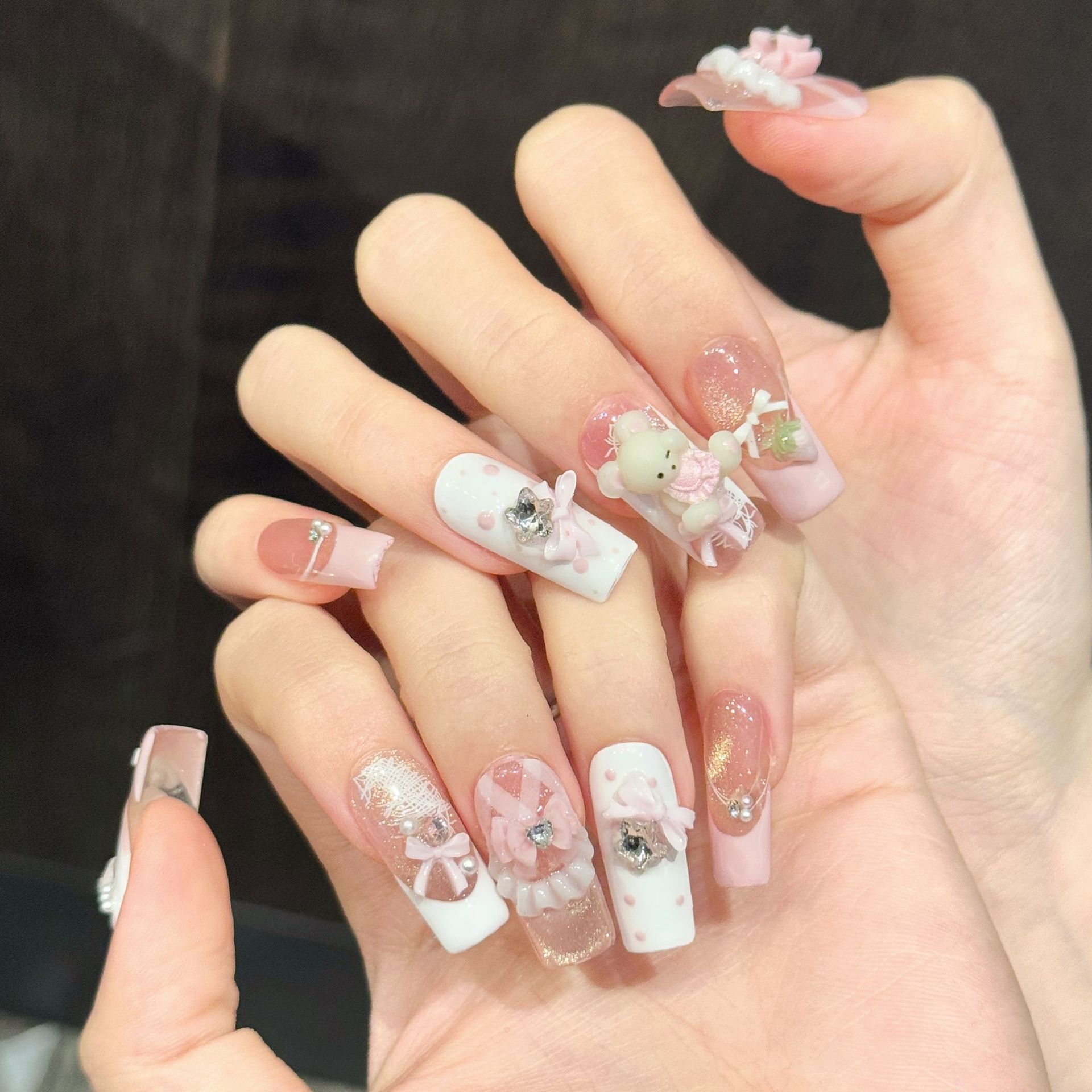 10pcs Pure Hand Pressed Long S – Nail Art Gold recenzja i cena