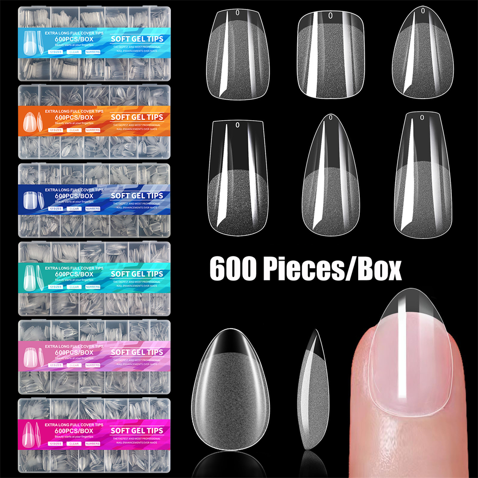 600 PCS Soft Gel X Nail Tips S – Nail Art Xs recenzja i cena