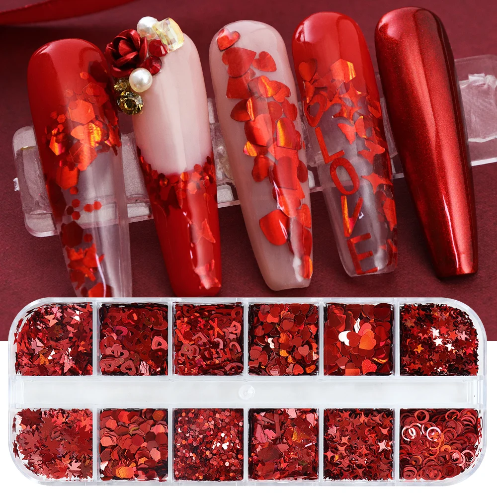 Holographic Red Nail Art Glitt – Nail Art Valentines Day recenzja i cena