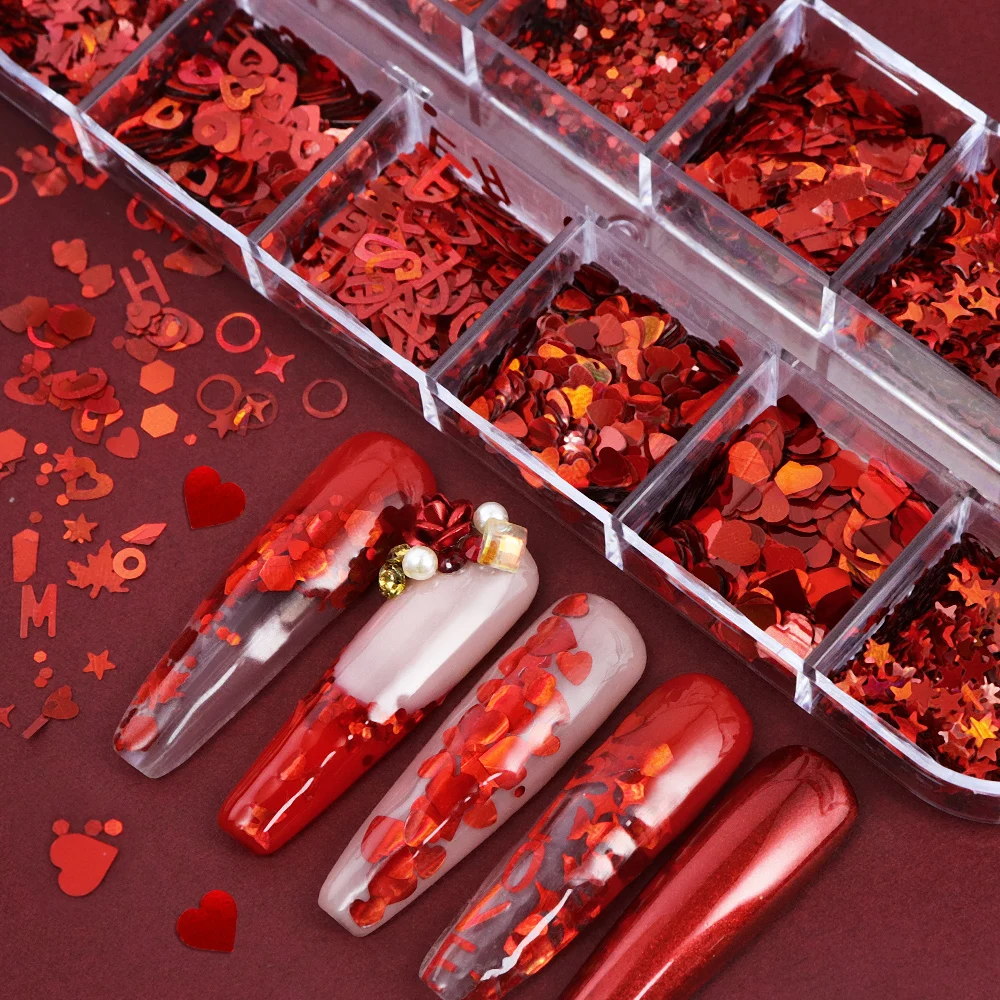 Holographic Red Nail Art Glitt – Nail Art Valentines Day recenzja i cena