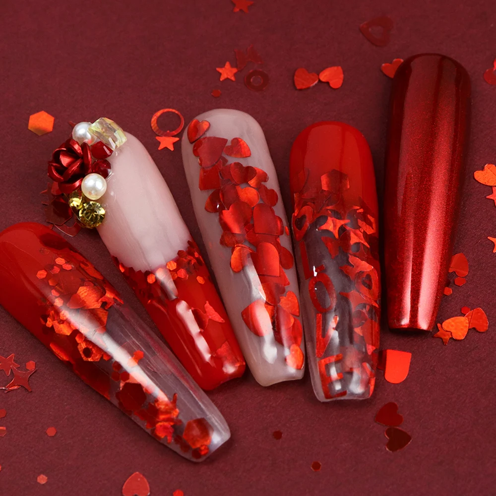 Holographic Red Nail Art Glitt – Nail Art Valentines Day recenzja i cena
