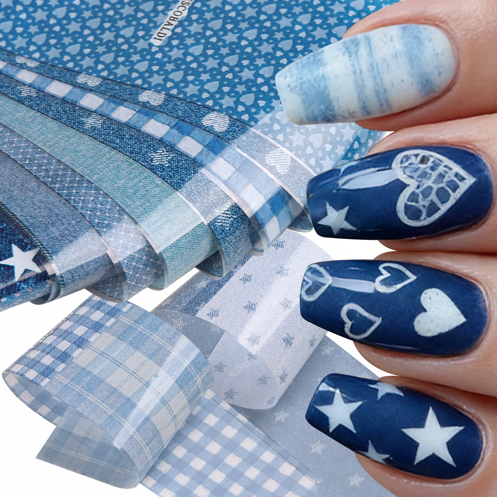10 Rolls 3.8*20cm Denim Style  – Nail Art Denim recenzja i cena
