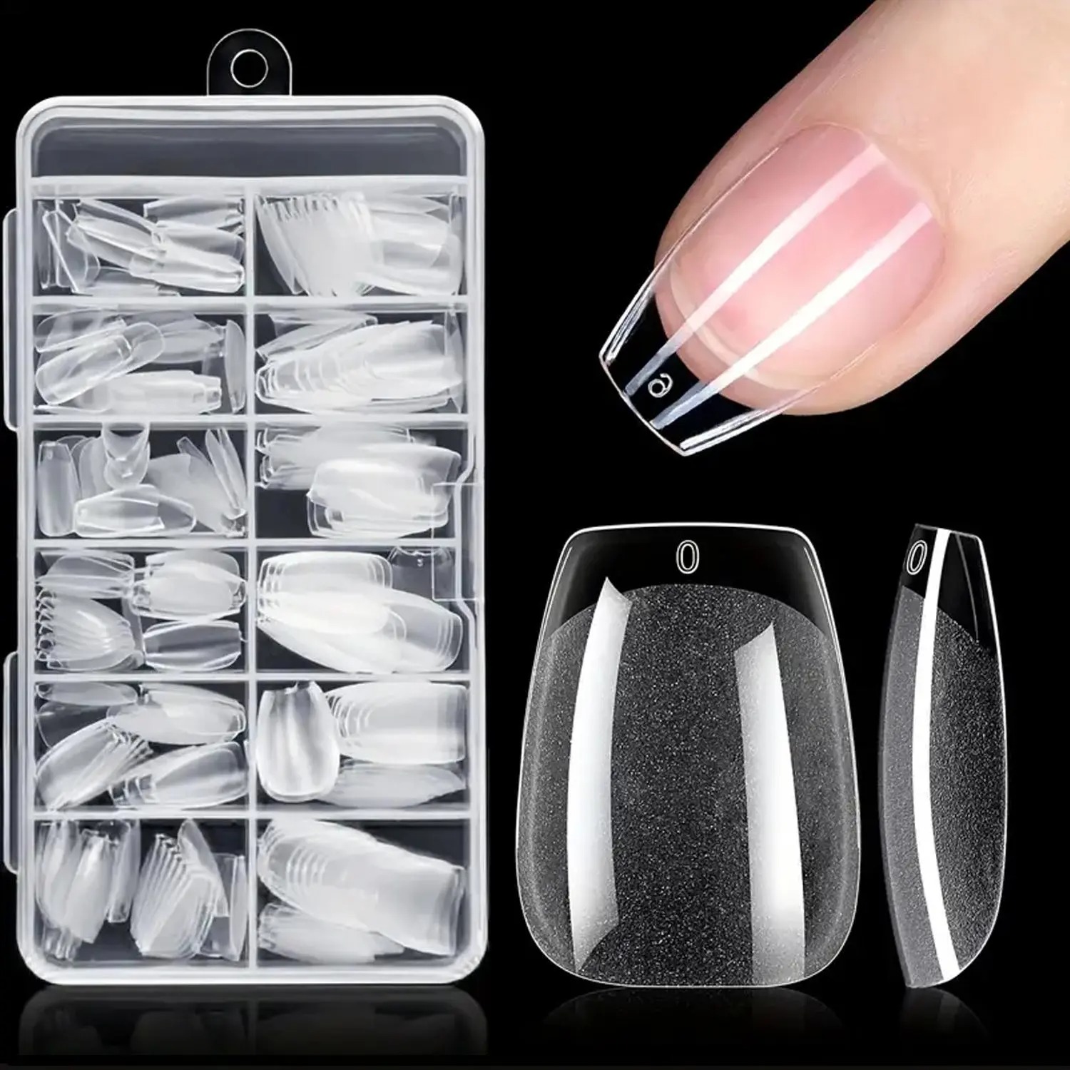 120pcs Short T Nail Tips, Tran – Nail Art Xl recenzja i cena