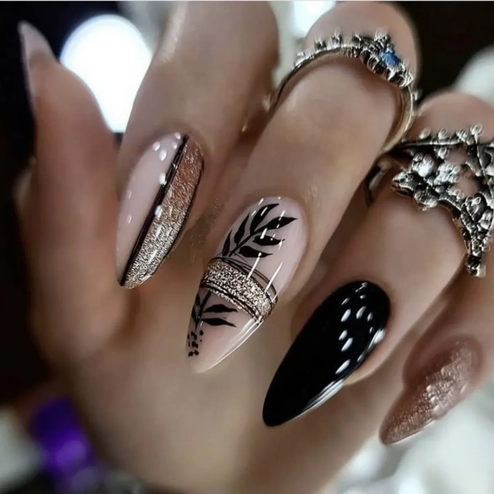 24Pcs Christmas Press on Nails – Nail Art Gliter recenzja i cena