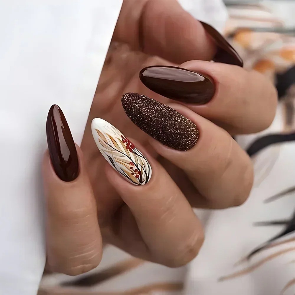 24Pcs Christmas Press on Nails – Nail Art Gliter recenzja i cena