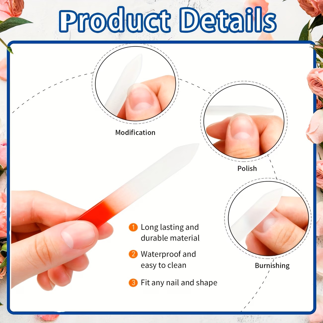6pcs Crystal Glass Nail Files  – Nail Art Xl recenzja i cena