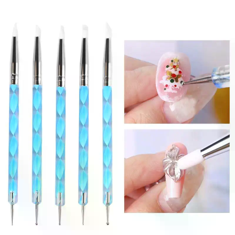 5 Pcs Silicone Clay Sculpting  – Nail Art Dotting Tool recenzja i cena
