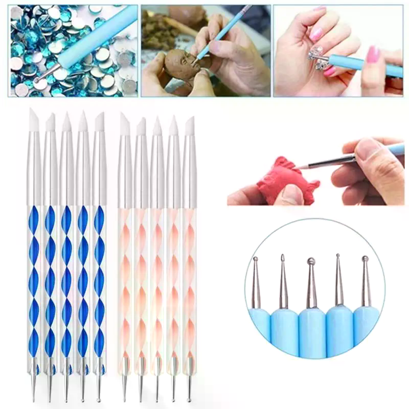 5 Pcs Silicone Clay Sculpting  – Nail Art Dotting Tool recenzja i cena