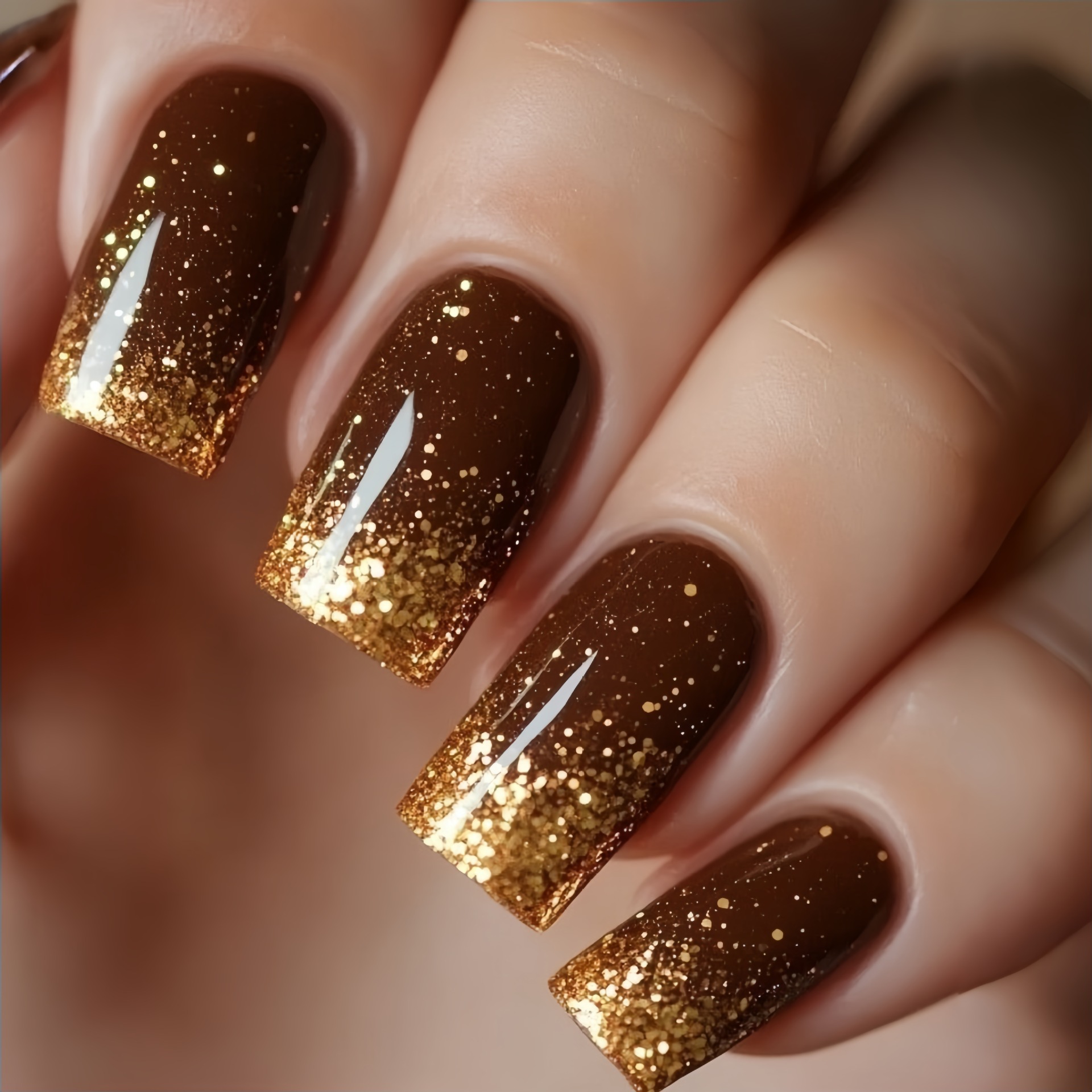 Short Medium fake nails Gradie – Nail Art Gliter recenzja i cena