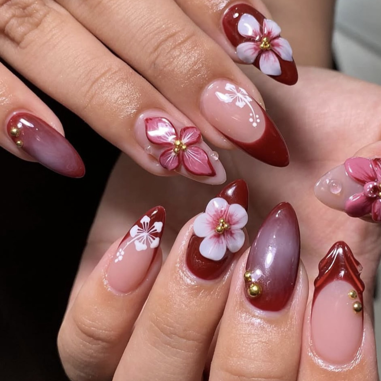 24pcs Red French Press on Nail – Nail Art Gold recenzja i cena