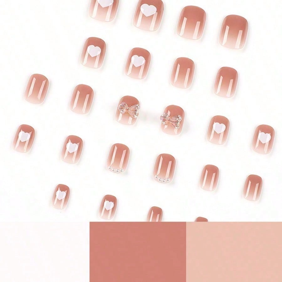 Women Nude Pink Press On Nails – Nail Art Gliter recenzja i cena
