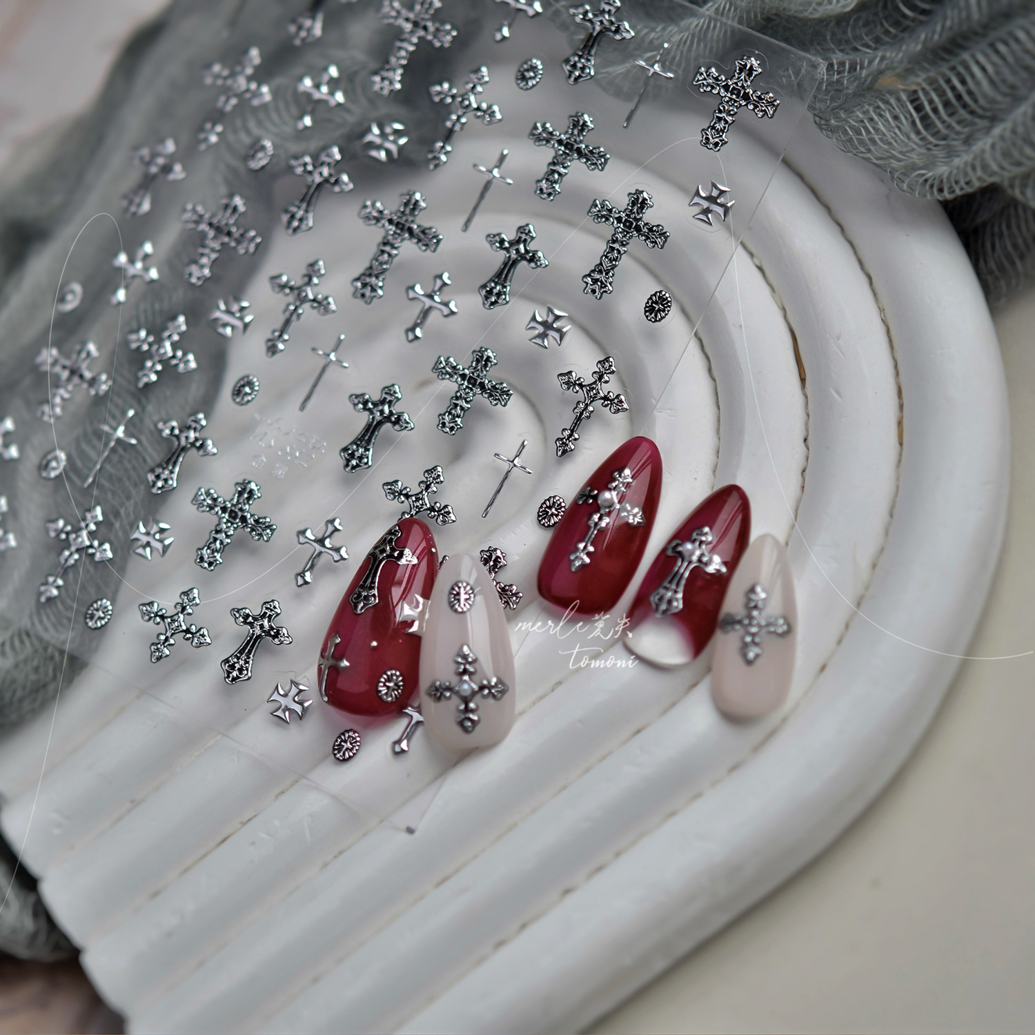 1pcs 5D Gold Silver Metal Nail – Nail Art Gothic recenzja i cena