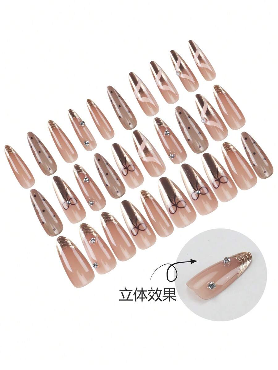 30pcs Teardrop Shaped Rhinesto – Nail Art Gold recenzja i cena