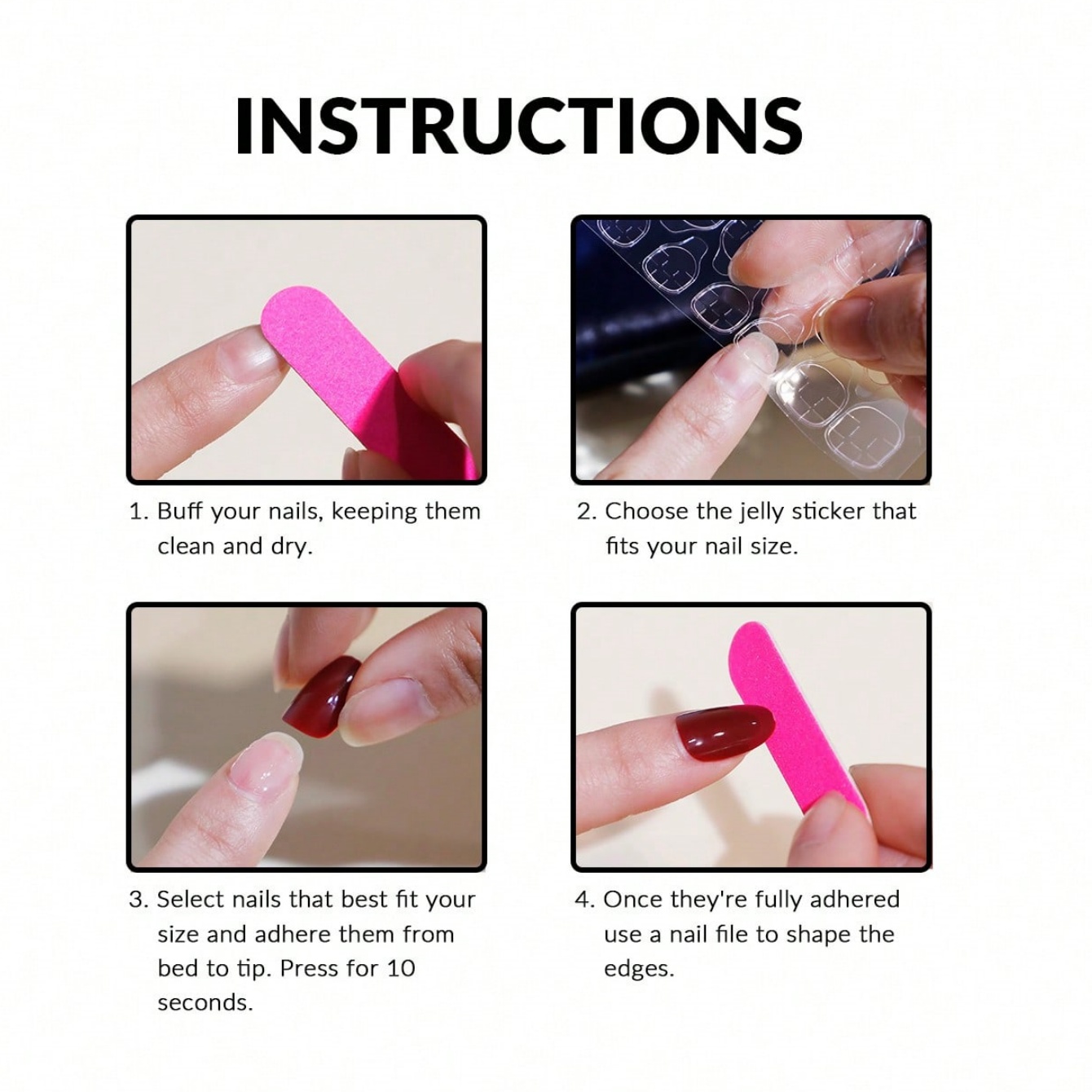 10pcs pure hand pressed short  – Nail Art Gliter recenzja i cena